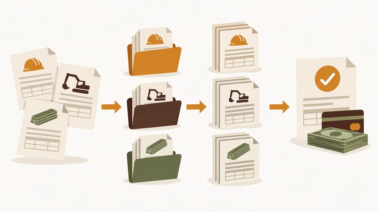 Job expenses sorted before payment approval