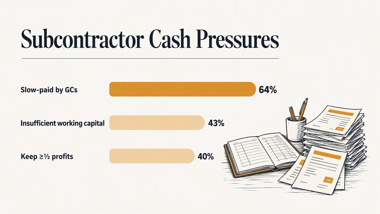 Why profitable contractors still run out of cash — overview diagram
