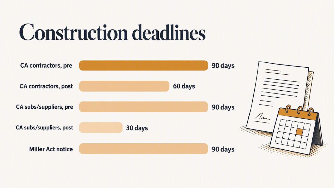 Step 4: Watch lien and bond deadlines — overview diagram