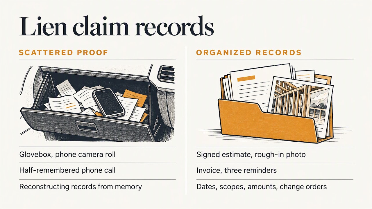 Our perspective: paperwork wins lien claims — overview diagram