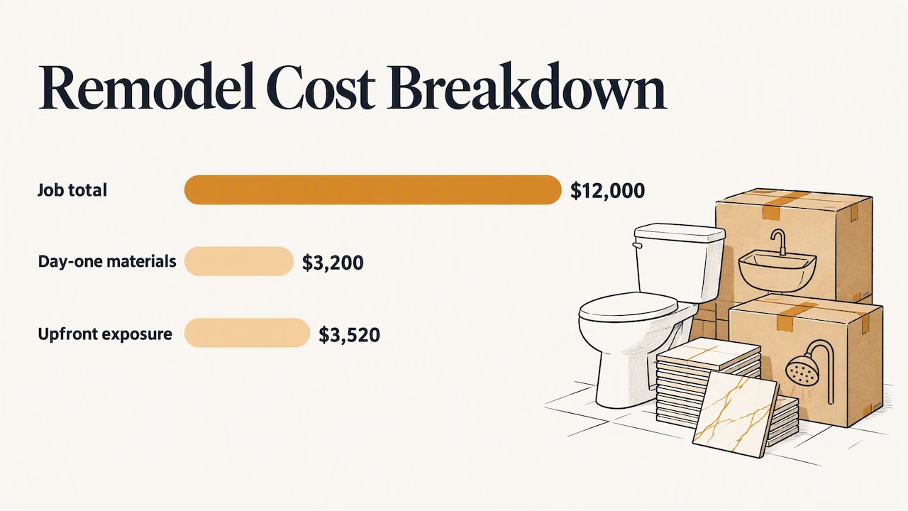 Deposit exposure compared with bathroom remodel cost