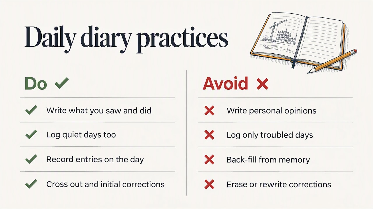 Keep opinions out, keep quiet days in — overview diagram
